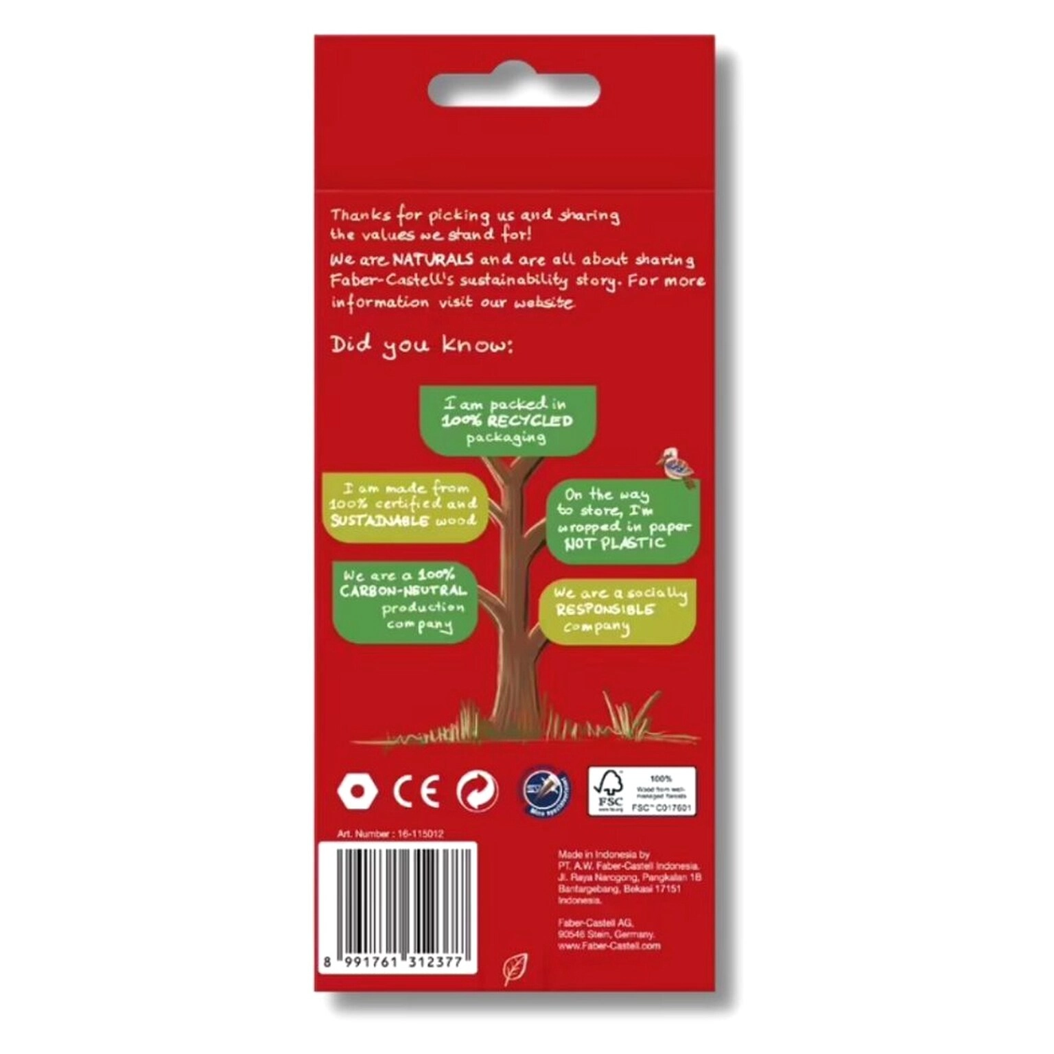 Naturals Colour Pencils - 12 Colours
