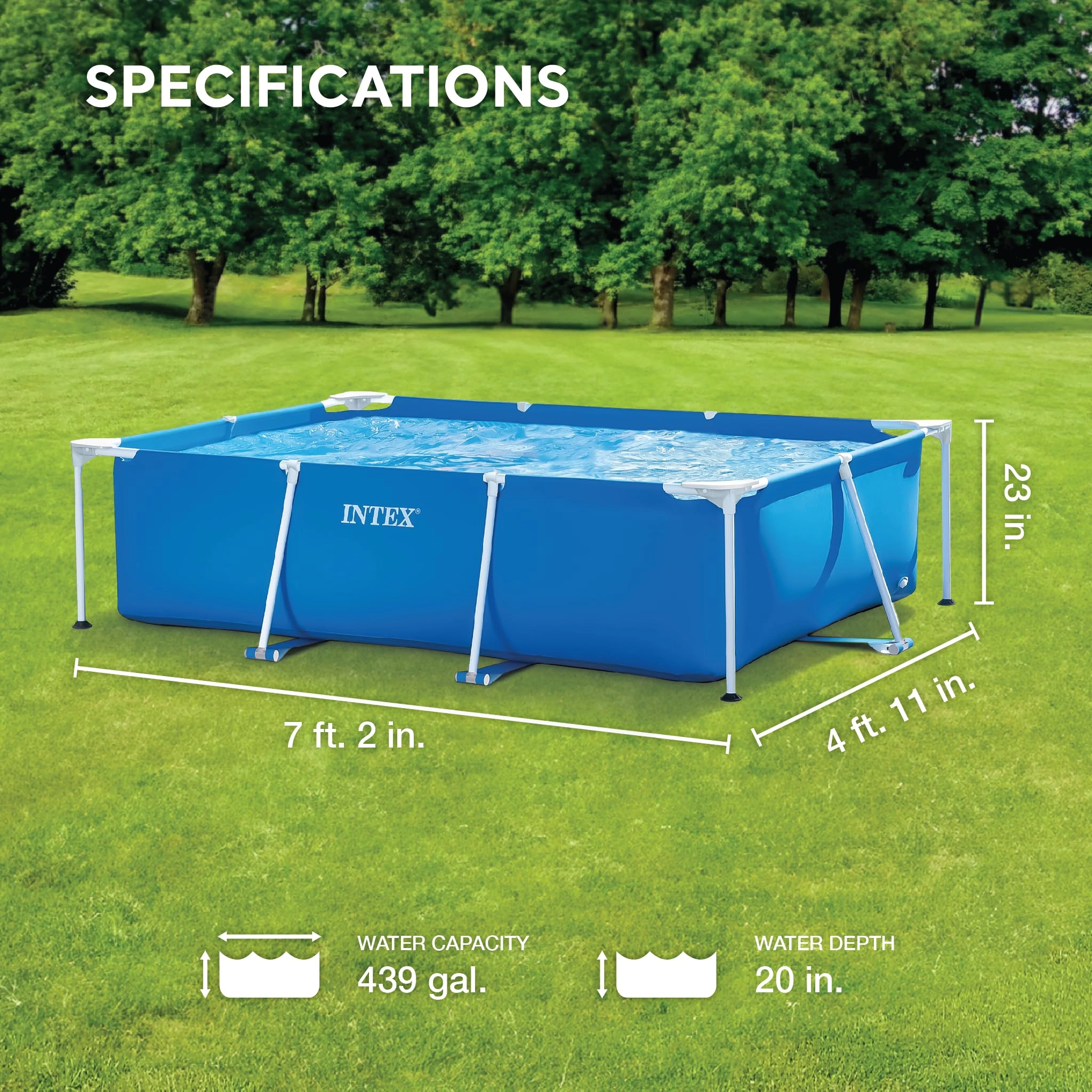 28270EH Rectangular Frame Pool - 1662 Liters