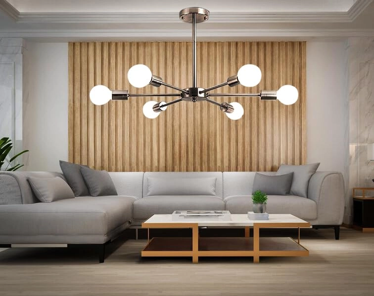 245/6 Light Chandelier - silver E26/27