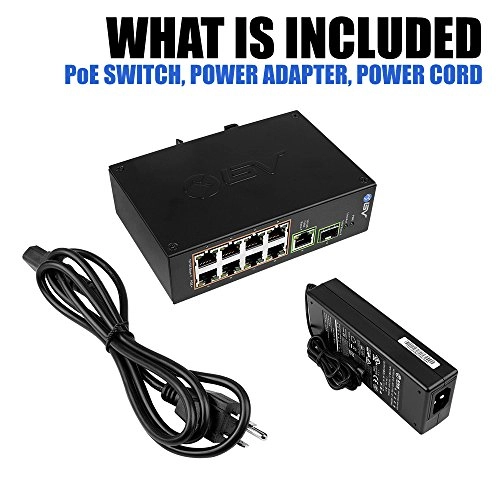 POE-SW802-DIN - 57V 96W 10 ports IEEE802.3af IEEE802.3at 1000Mbps