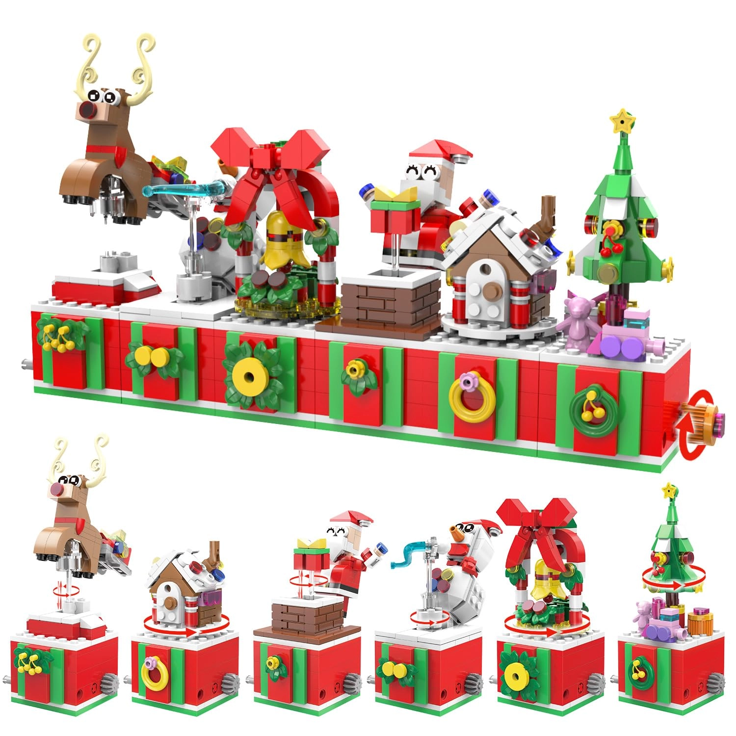 pinkking Christmas Building Blocks Set - Christmas