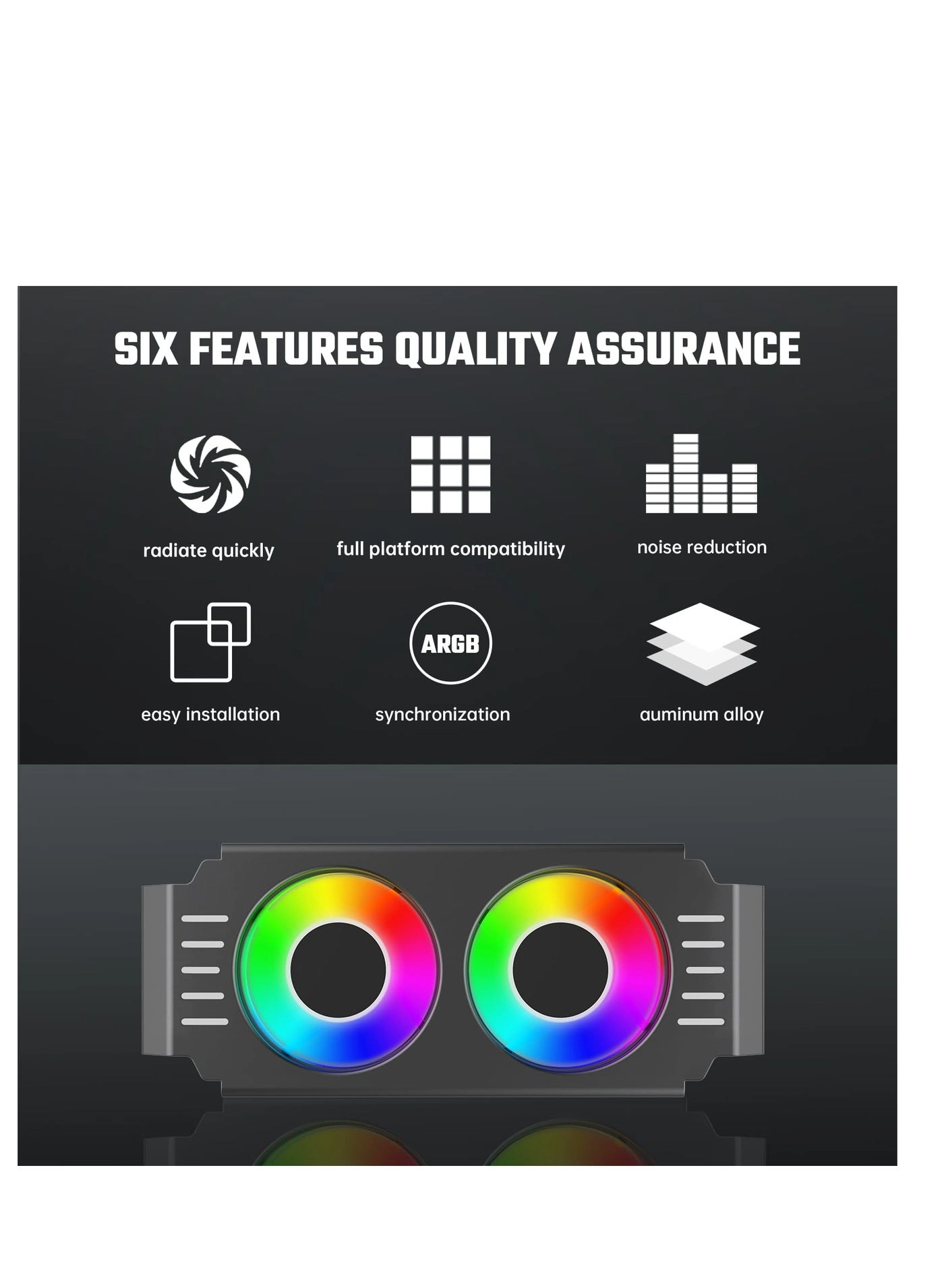 Memory RAM Cooling Fan - dual-fan 505010mm
