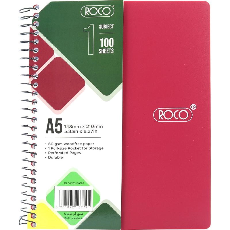 Neon A5 Spiral - Lined 100 Sheets