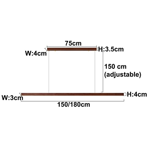 Wooden Linear Ceiling Light - 3000K-6000K Dimmable