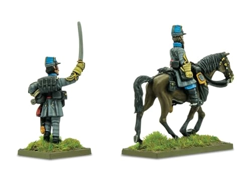 Black Powder: Confederate Officers Advancing (Mounted and Foot) - A