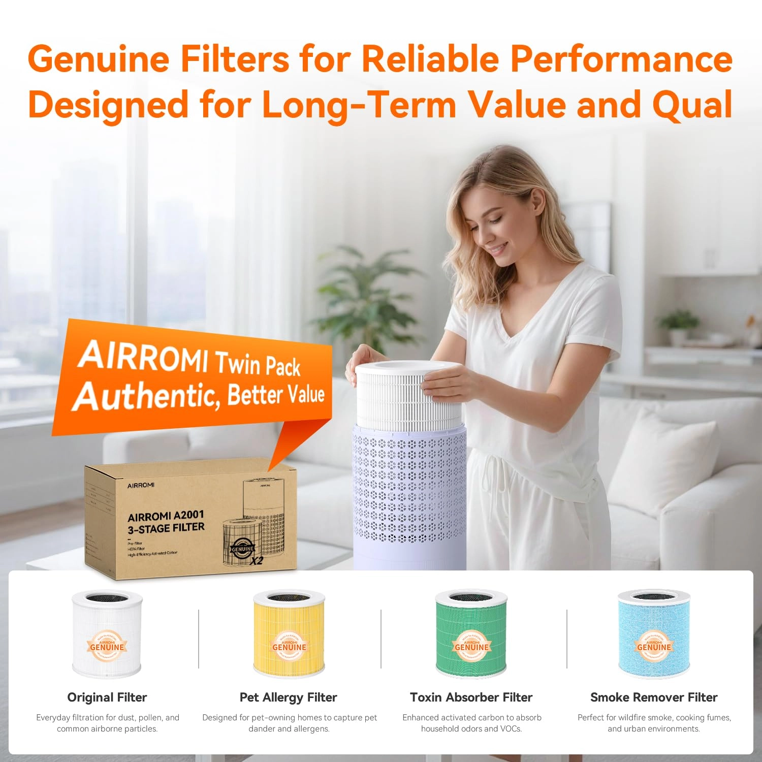 A2001 - Beige HEPA 3in1 Filter