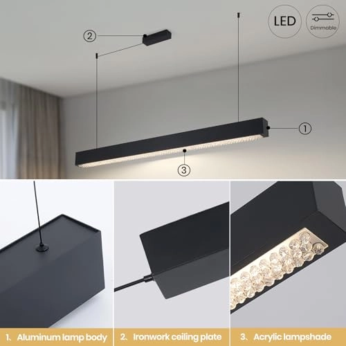 Modern LED Strip Chandelier - up to 100cm