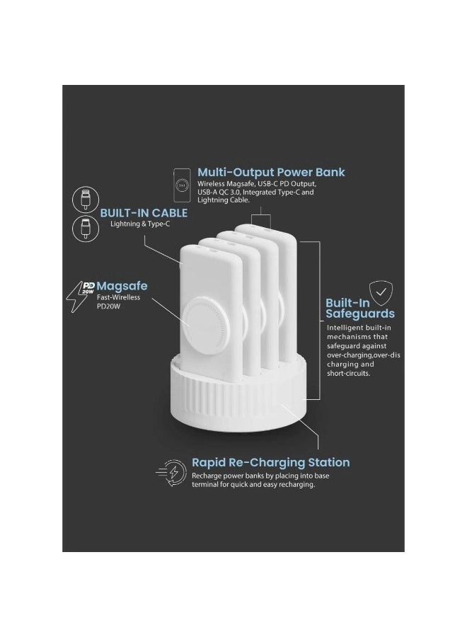 Power Bank - 10000mAh + Power Bank Terminal - MagSafe 15W 20W