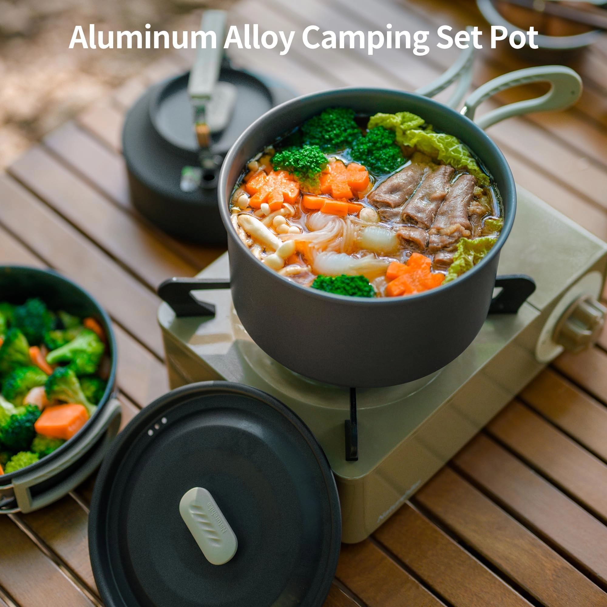 Camping Cookware - 3-piece 1.7L Kit