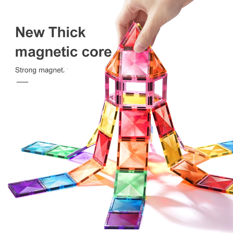 Colorful Magnetic Tiles - 60 pcs