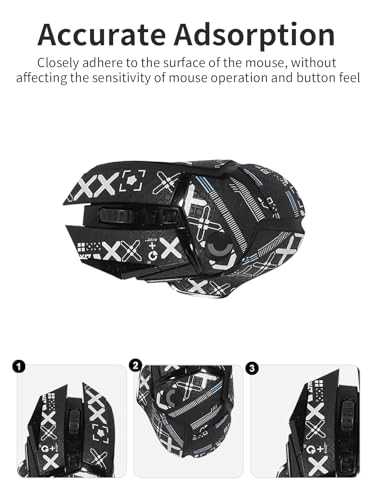 Mouse Non-Slip Grip Tape - G502 Black Printed Pattern