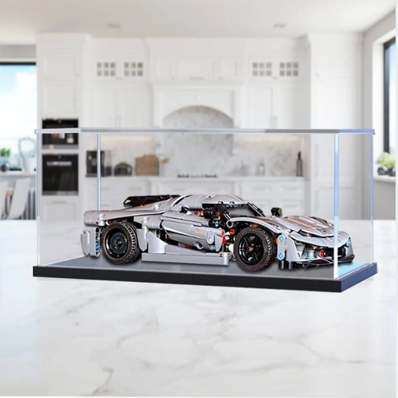 Technic Display Case (42131) - Clear Acrylic Black Bottom+top Light