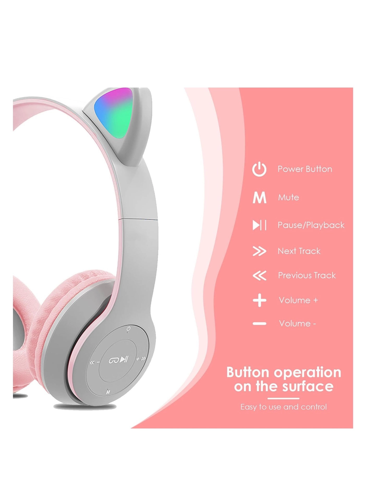 Retro Folding Style Wireless Bluetooth Subwoofer Headphones - Wireless Headset
