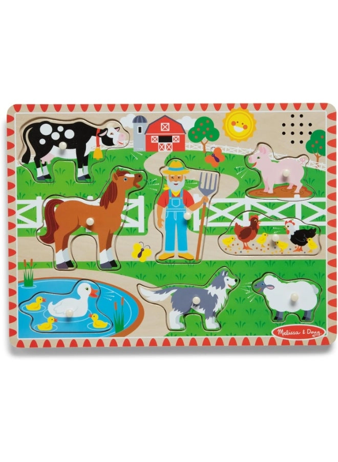 Old MacDonald's Farm Wooden Peg Song Musical Toy - 24 months+