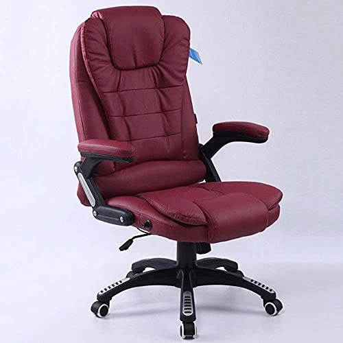 Desk Chair - PU Leather Brown High Back