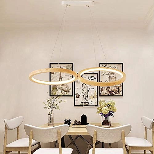 Simple Modern Log Style Chandeliers - Dimmable