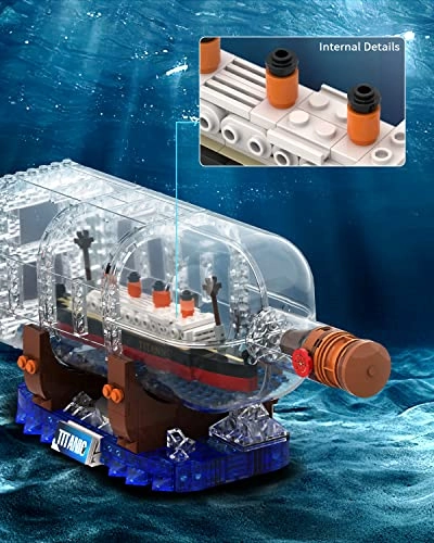 Titanic Ship in a Bottle - 878pcs