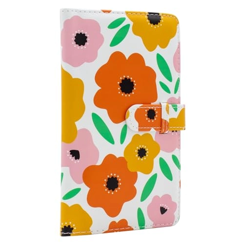 96 Pockets Photo Album - Large Capacity Blue flowers