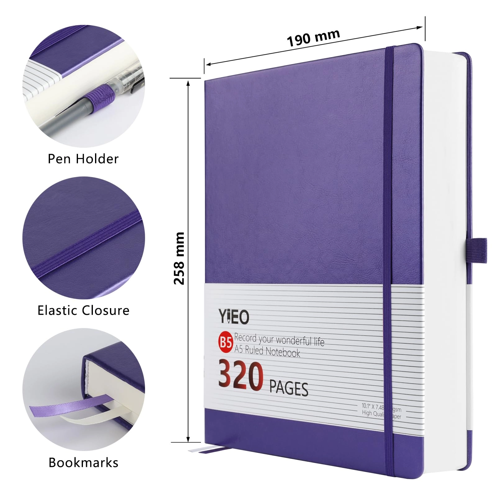 Notebook B5 Hardcover - Lined 320 Pages