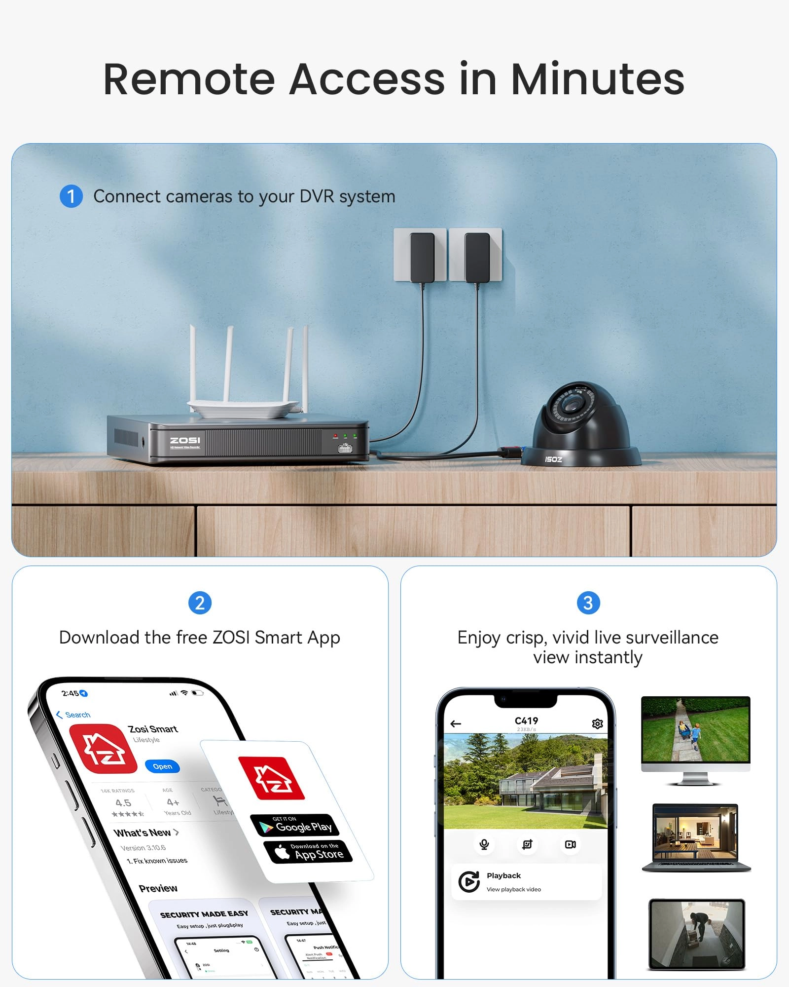 8CH 5MP 3K Lite - 4 Cameras