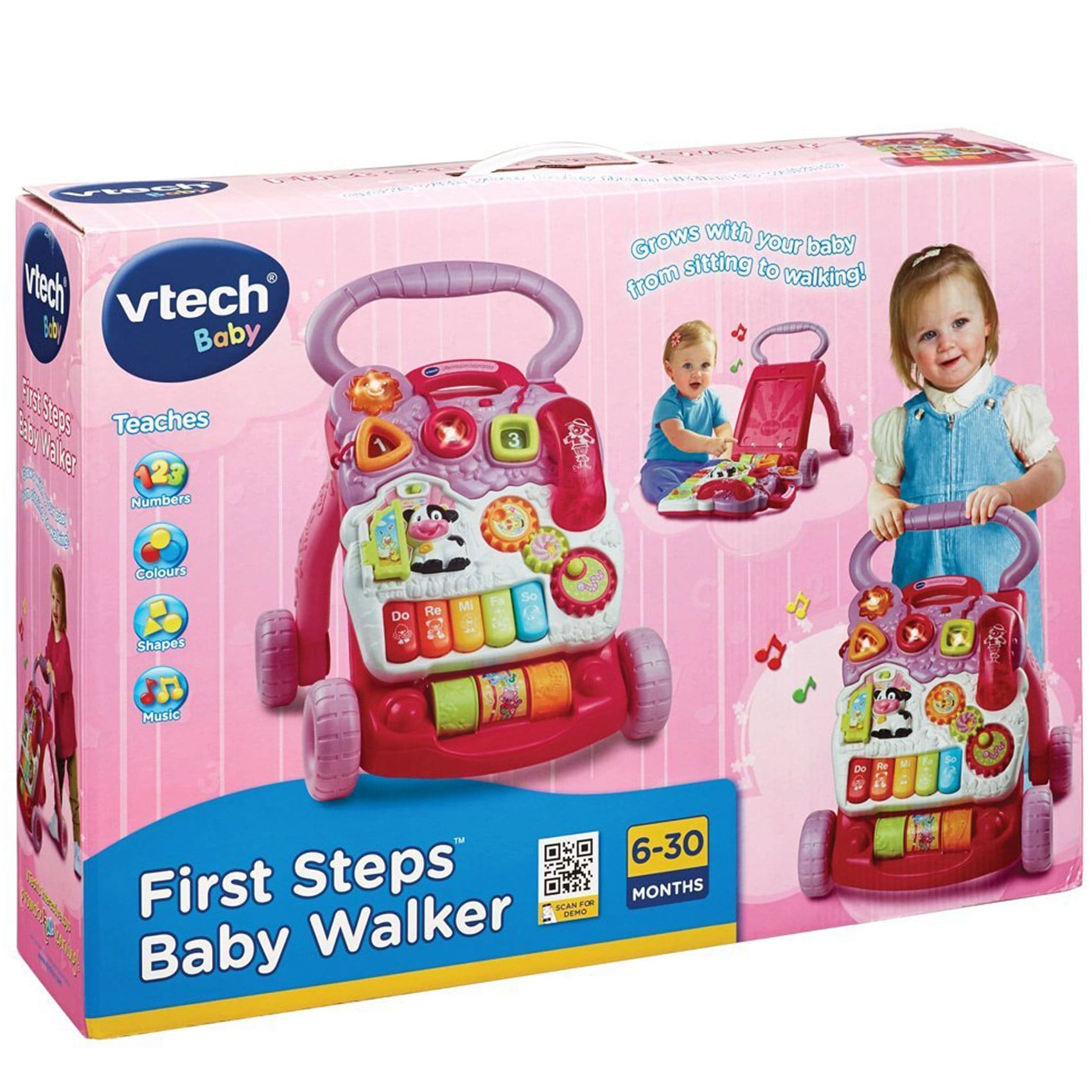 Baby First Steps Baby Walker - Pink