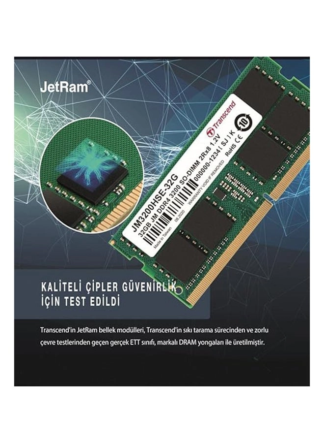 JM3200HSE-32G - 32GB 3200 MHz SO-DIMM DDR4