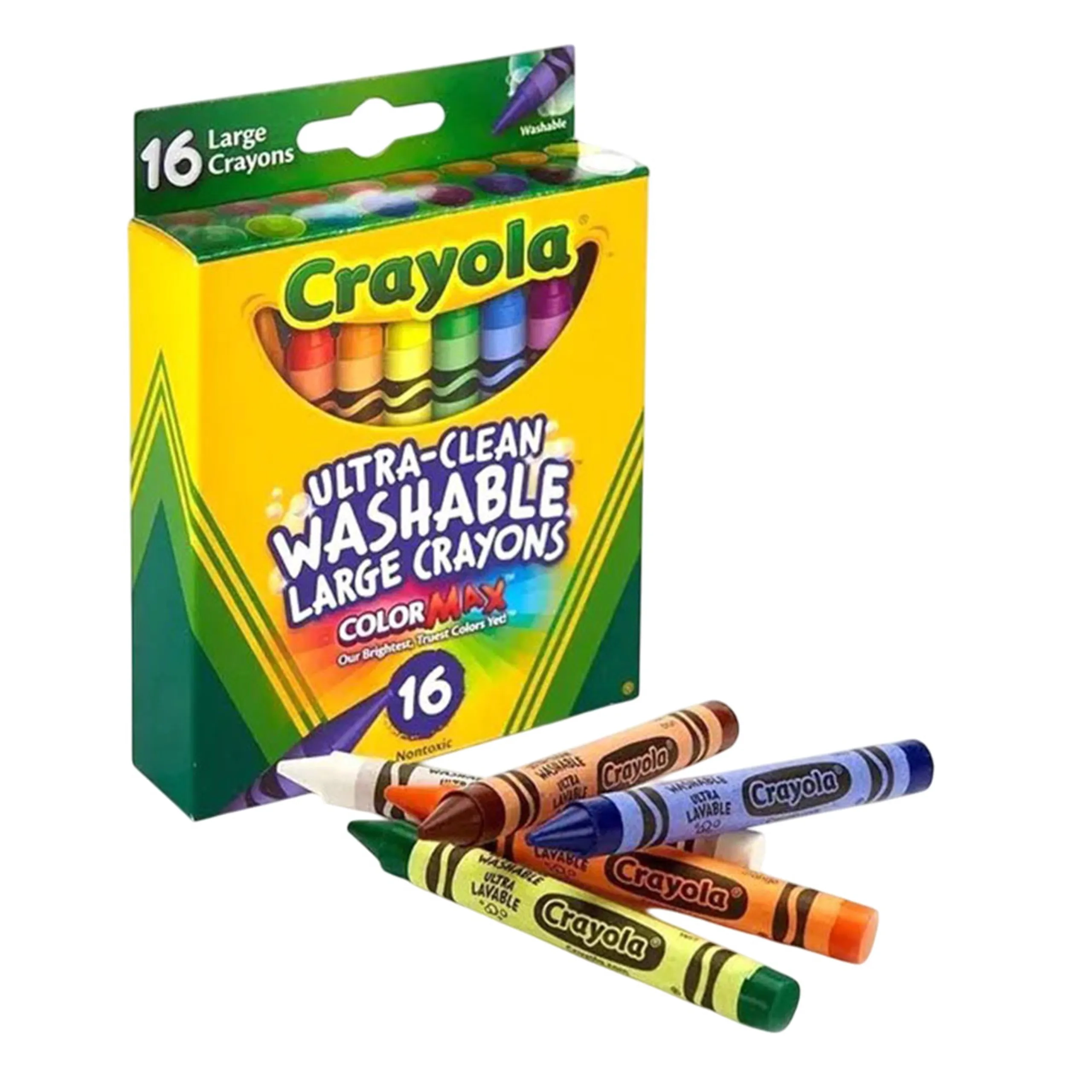 Crayola Ultra-Clean Washable Crayons - 16 Pcs