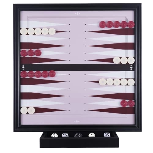 Backgammon Set - Red Wood