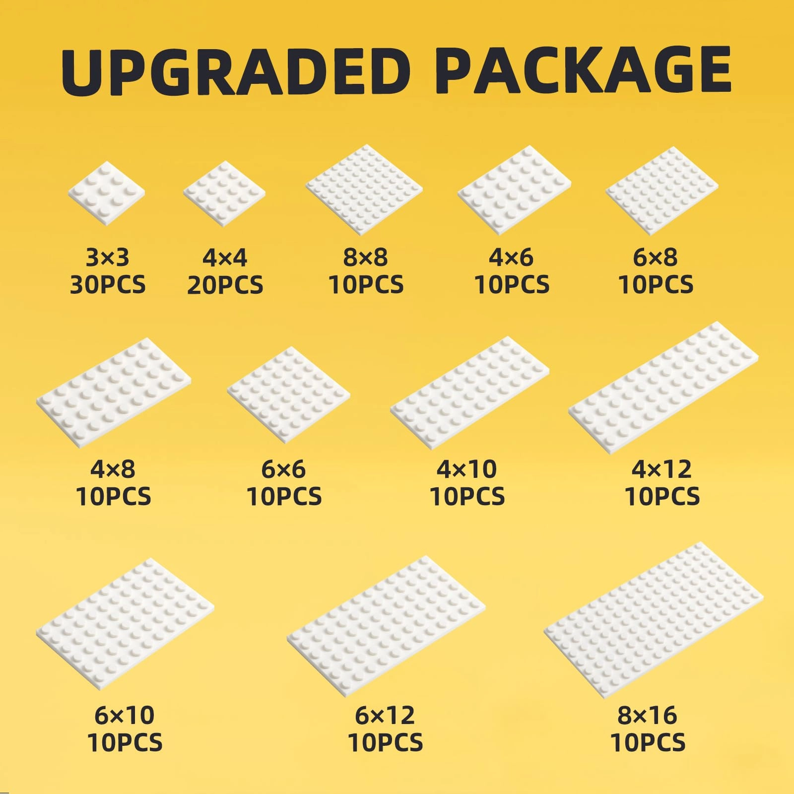 Small Building Plates - Plastic Small Flat Baseplates 150