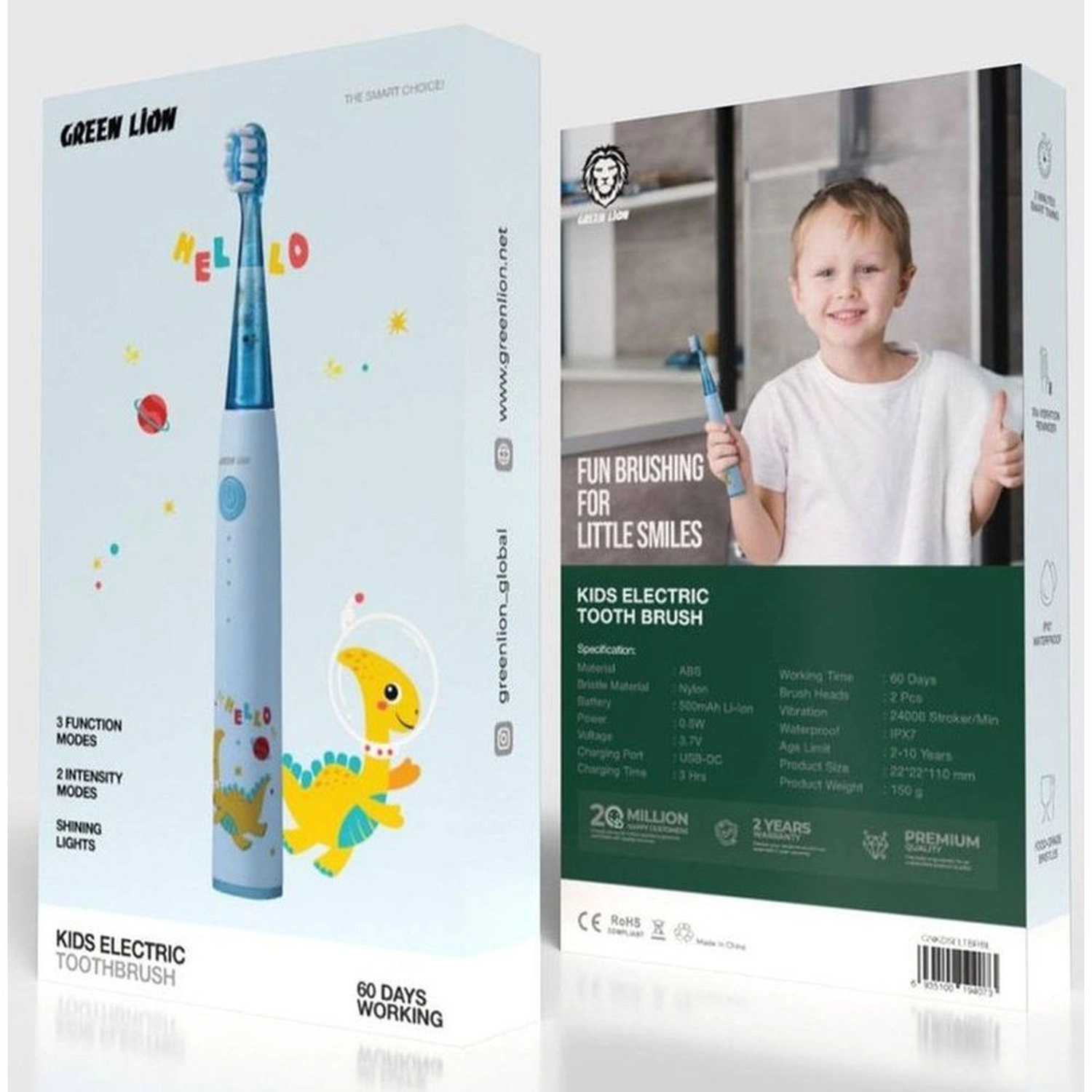 GNKDSELTBRBL - Kids Electric Toothbrush 500mAh