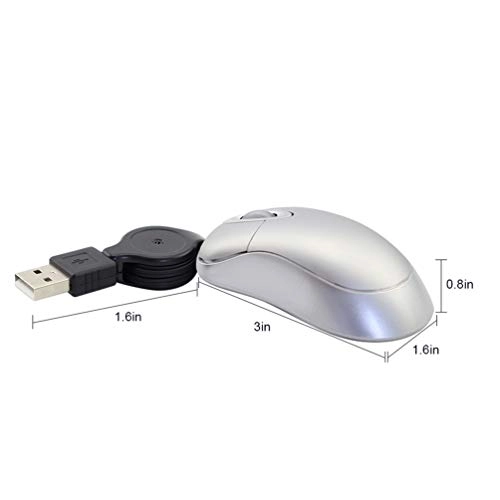 Mini Retractable Optical Mouse - Wired