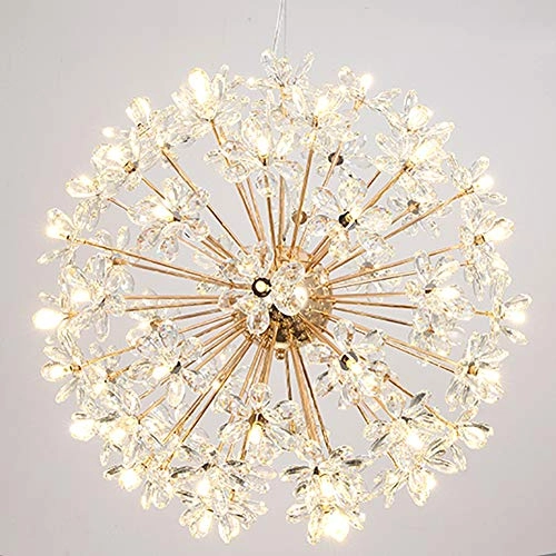 G4 Modern Light Luxury Crystal Chandelier - 64 head Gold and transparent crystals