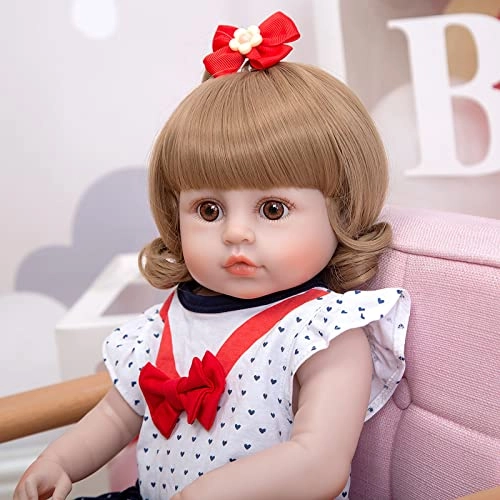 Reborn Baby Doll - 19 Inch Vinyl Yellow Dress Ages 3+