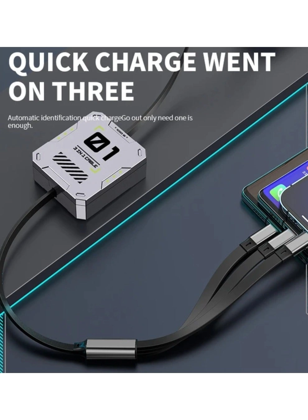 Power bank - 10000 mAh + Portable Bluetooth Speaker - 5 W + car Wireless charger - 15W + 3in1 usb Cable