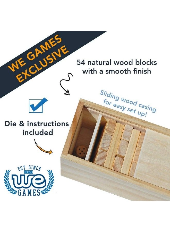 Wooden Block Stacking Tower - Includes Storage Case 12 Inches