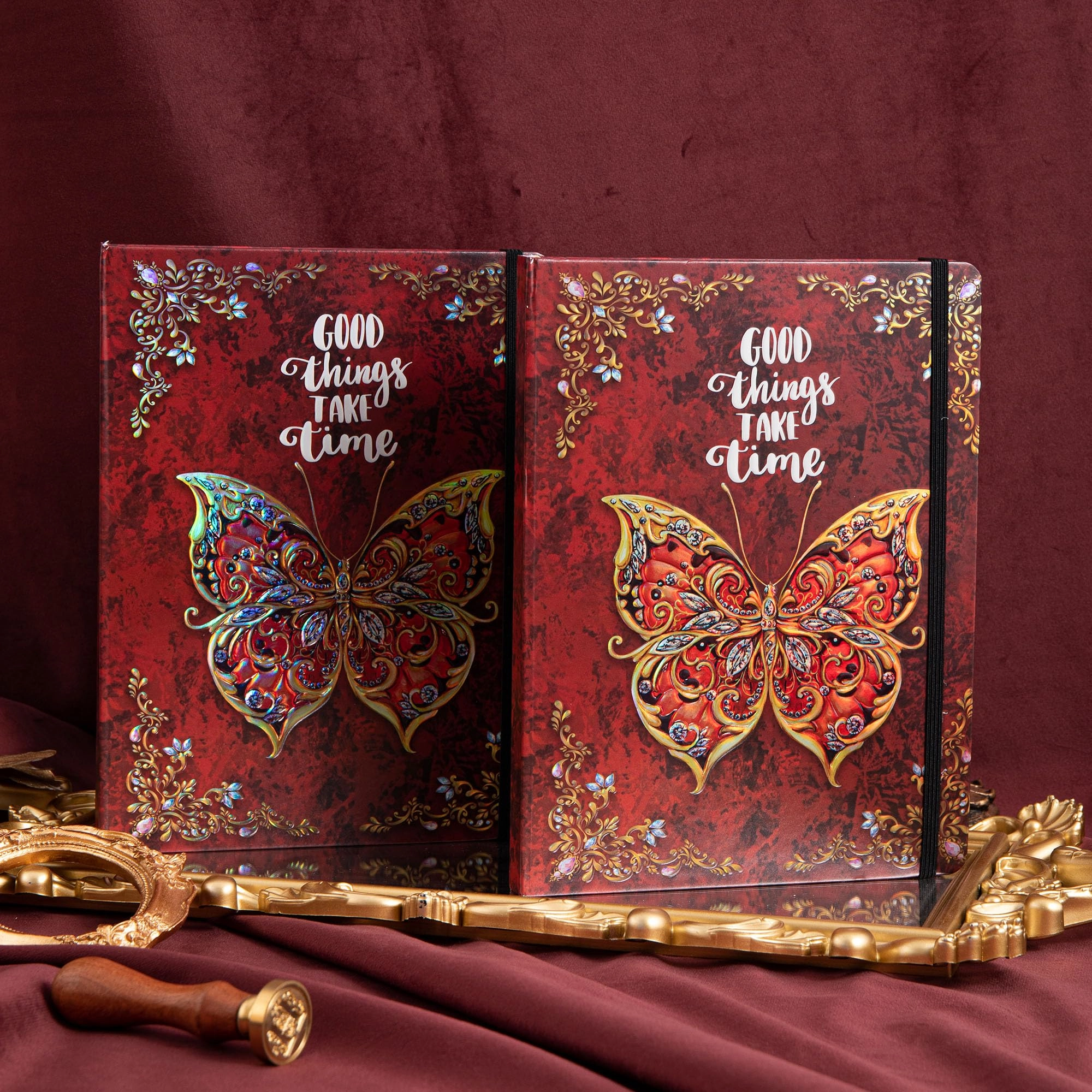 3D Butterfly Embossed Writing Journal B5 Hardcover - Lined 192 Pages