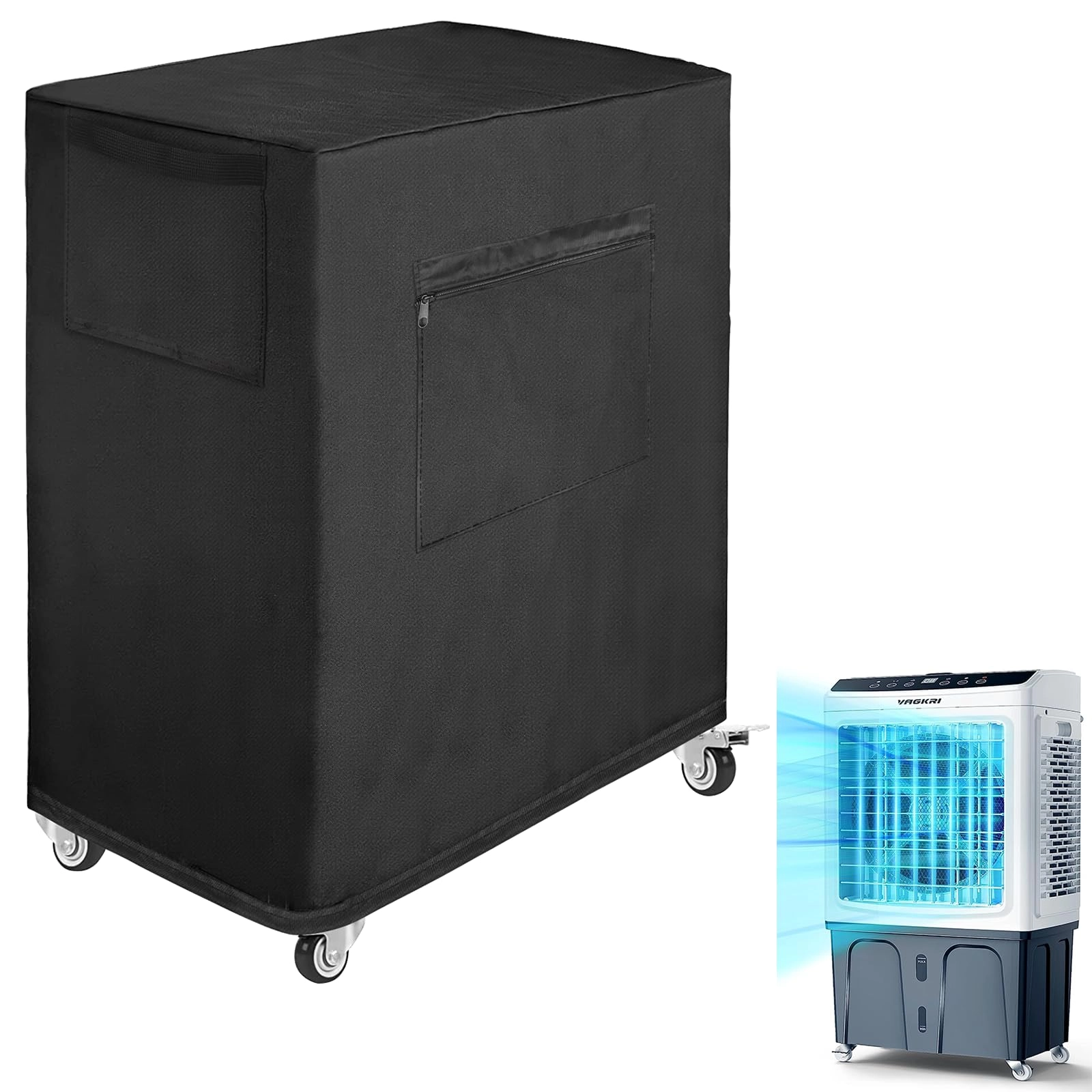 Youlvy Evaporative Air Cooler Cover - 15.5" x 21.5" x 36.5" Black