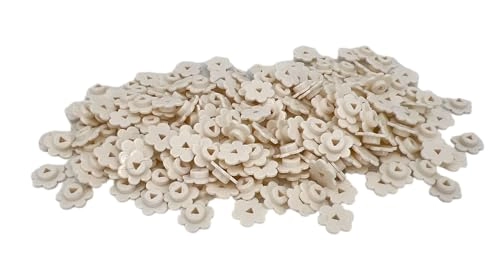 Clamping Blocks - 12 pcs White / Light Green Stem Flower