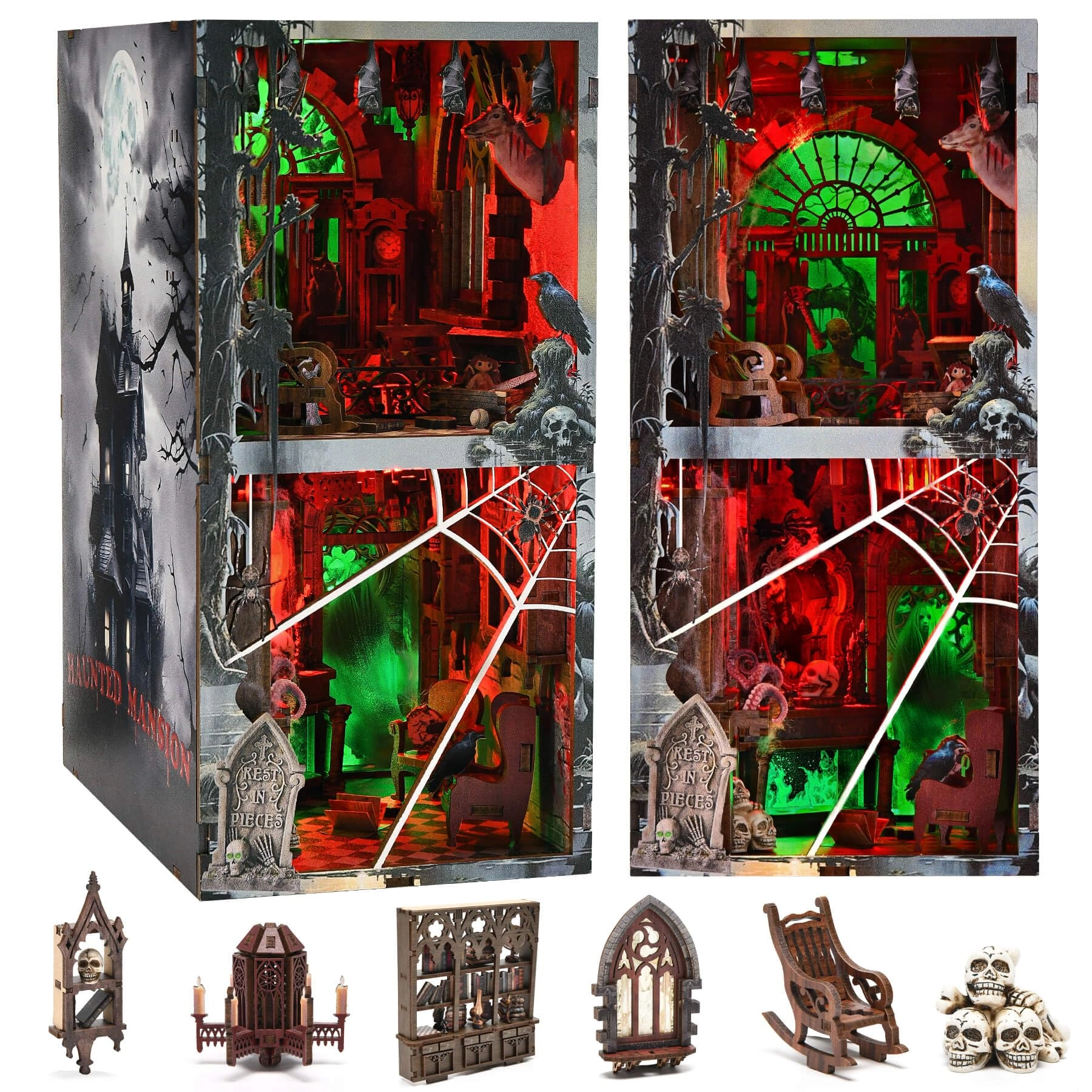 fifijoy Haunted Mansion Book Nook Kit