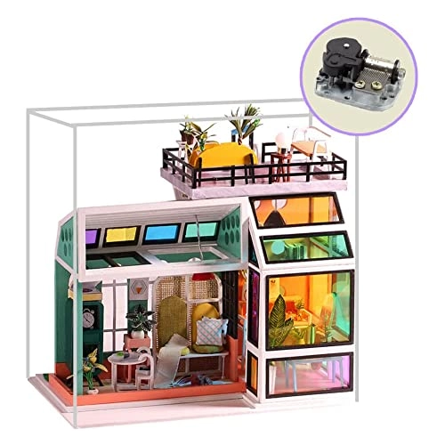 Miniature Dollhouse Kit - Mechanical Aesthetic Design 27.48 x 22.48 x 29.18 cm