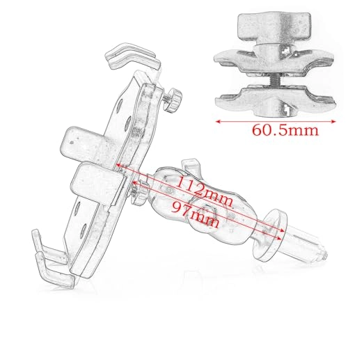 Mobile Phone Holder - Adjustable Handlebar Mount Fits 5.5''-7''