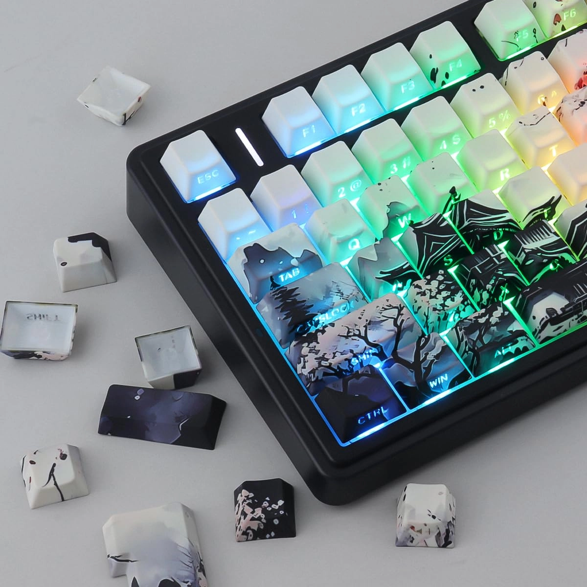 PBT Keycaps - Auxiliary, RF