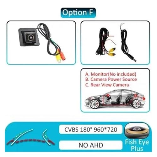 Vehicle Rear View Camera - Night Vision Wire 1080P
