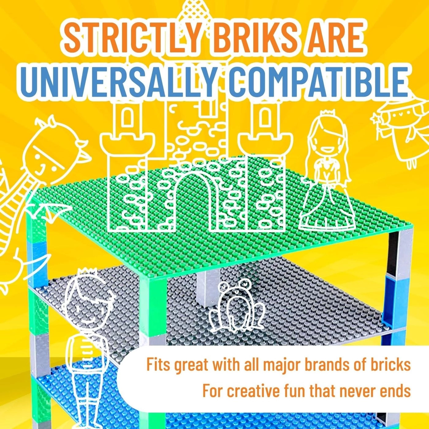 Classic Baseplates - 56 pcs