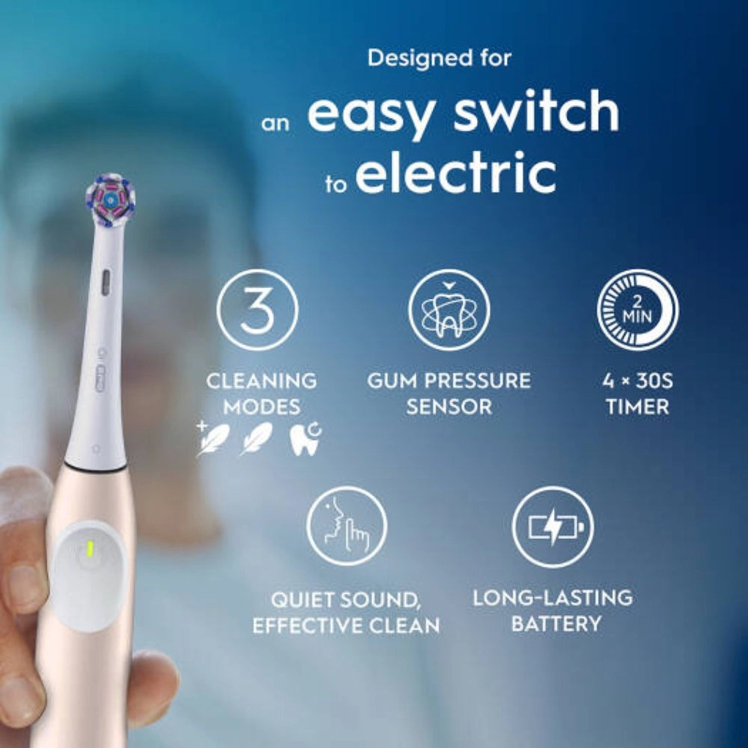 iO Series 2 - Electric Toothbrush White Gum Pressure Sensor