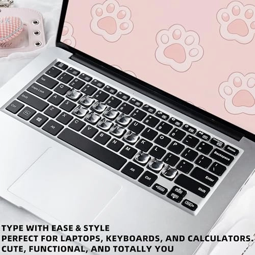 Transparent Glass Long Nail Keyboard Caps