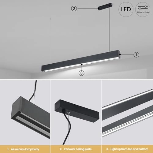 Modern LED Strip Chandelier - up to 100cm