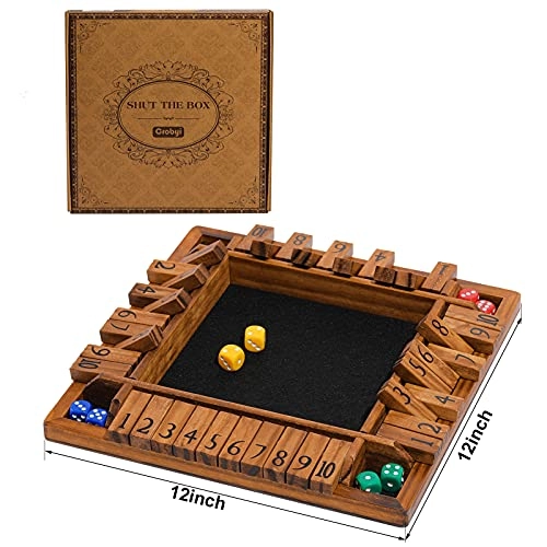 Shut The Box - Wooden 10 Dice