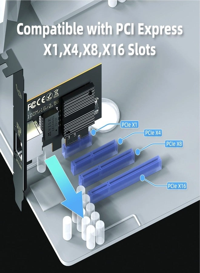 2.5G Base-T PCI-e Network Card - PCIe X1 Ethernet