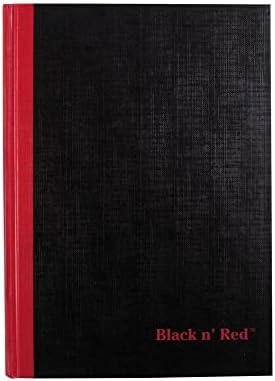 Black n' Red Notebook Medium Hardcover - Lined 96 Sheets